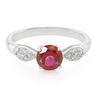 Bague en argent et Topaze Cerise