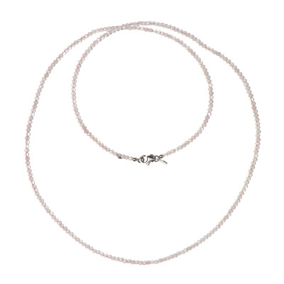 Collier en argent et Quartz rose