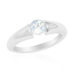 Bague en argent et Quartz bleu lunaire
