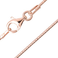 Chaîne mailles serpent – 50 cm – argent plaqué or rose