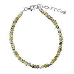 Bracelet en argent et Lizardite