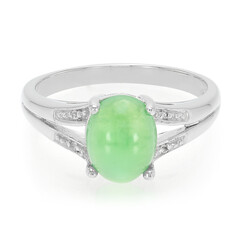 Bague en argent et Chrysoprase impériale