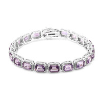 Bracelet en argent et Améthyste