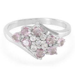 Bague en argent et Saphir parme
