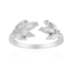 Bague en argent et Topaze blanche