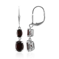Boucles d'oreilles en argent et Grenat