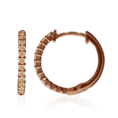 Boucles d'oreilles en or et Diamant rose de France SI1 d'Argyle  (Annette)