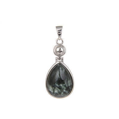 Pendentif en argent et Séraphinite
