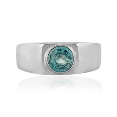 Bague en argent et Zircon bleu