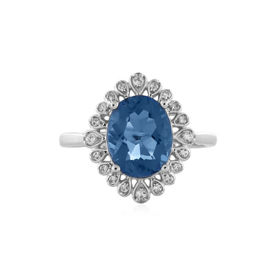 Bague en argent et Fluorite à couleur changeante