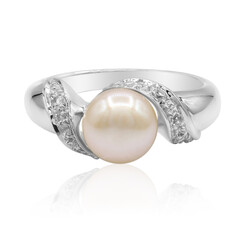 Bague en argent et Perle de culture d'eau douce