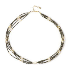 Collier en argent et Perle blanche de culture d'eau douce (Riya)