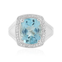 Bague en argent et Topaze bleu ciel