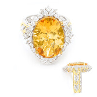 Bague en argent et Citrine (Gems en Vogue)