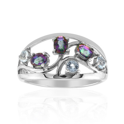 Bague en argent et Quartz mystique
