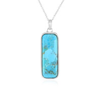 Collier en argent et Turquoise bleue de Mohavie (Faszination Türkis)