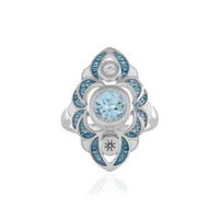 Bague en argent et Topaze bleu ciel (Adela Silber)
