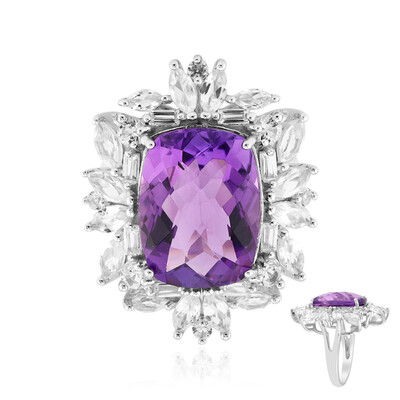 Bague en argent et Améthyste