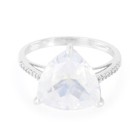 Bague en argent et Quartz Lune glacée