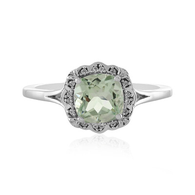 Bague en argent et Améthyste verte