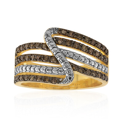 Bague en argent et Diamant champagne I2