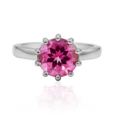 Bague en argent et Topaze rose