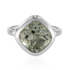 Bague en argent et Améthyste verte