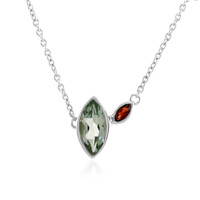 Collier en argent et Améthyste verte