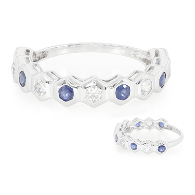Bague en argent et Saphir de Kanchanaburi