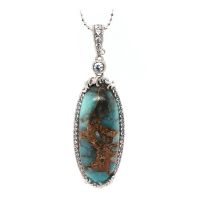 Collier en argent et Amazonite mosaïque (Dallas Prince Designs)