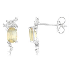 Boucles d'oreilles en argent et Pierre soleil lunaire