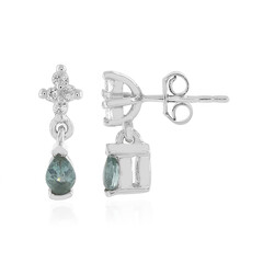 Boucles d'oreilles en argent et Apatite bleue