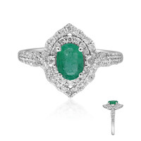 Bague en or et Emeraude de Zambie AAA (CIRARI)