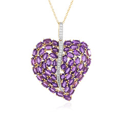 Collier en argent et Améthyste de Zambie