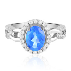 Bague en argent et Topaze Bleue Indigo