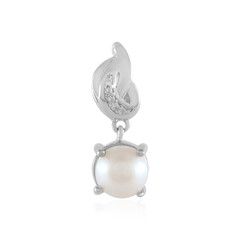 Pendentif en argent et Perle blanche de culture d'eau douce