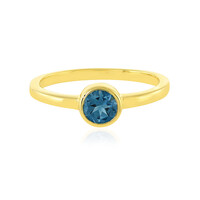 Bague en argent et Topaze bleu de Londres