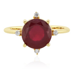 Bague en argent et Rubis de Madagascar