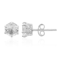Boucles d'oreilles en argent et Topaze blanche