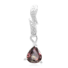 Pendentif en argent et Saphir à couleur changeante non chauffé