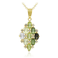 Collier en argent et Tourmaline verte