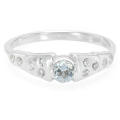 Bague en argent et Aigue-marine