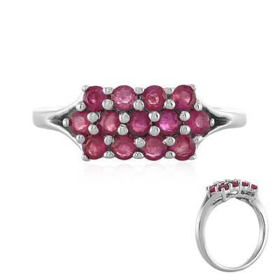 Bague en argent et Rubis de Madagascar