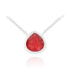 Collier en argent et Jade rouge
