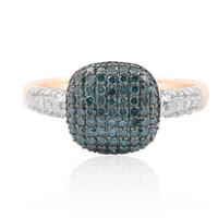 Bague en or et Diamant bleu I1