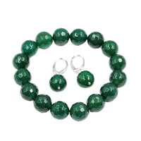 Parure en argent et Agate verte