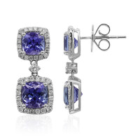 Boucles d'oreilles en or et Tanzanite AAA (CIRARI)