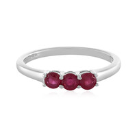 Bague en argent et Rubis de Madagascar