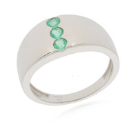 Bague en argent et Emeraude de Zambie
