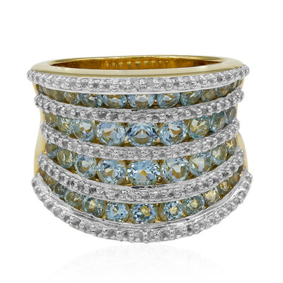 Bague en argent et Topaze bleu ciel
